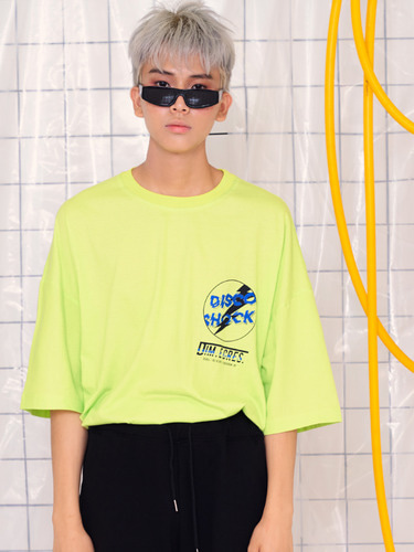 [30%]OVER SIZE DISCO SHOCK T-SHIRT_NEON